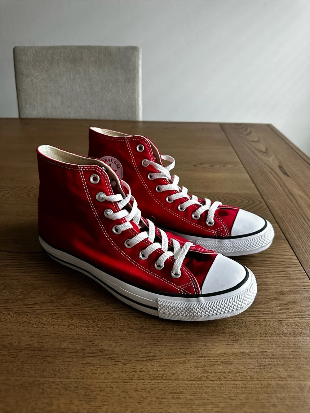 Converse High Top Sneakers - Red and White